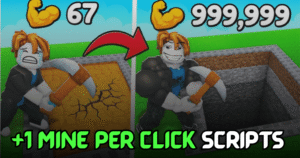 +1 Mine Per Click Script – Auto Mine, Unlock All Pickaxes & Xray